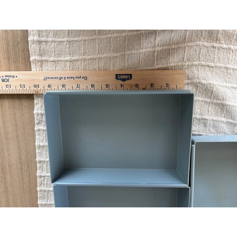vintage interlocking Rubbermaid drawer organizers lot 5 two 9x6x2 three 14.5x6x2